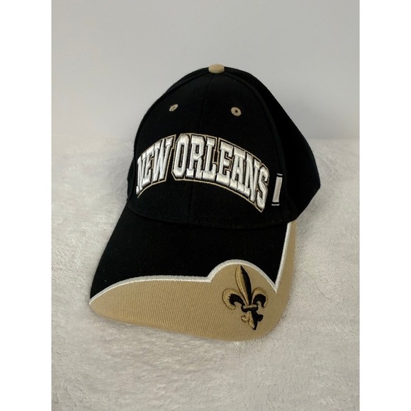 NFL Other - New Orleans Saints NFL Black Adjustable Hat‎ Fleur-de-Lis Logo Cap